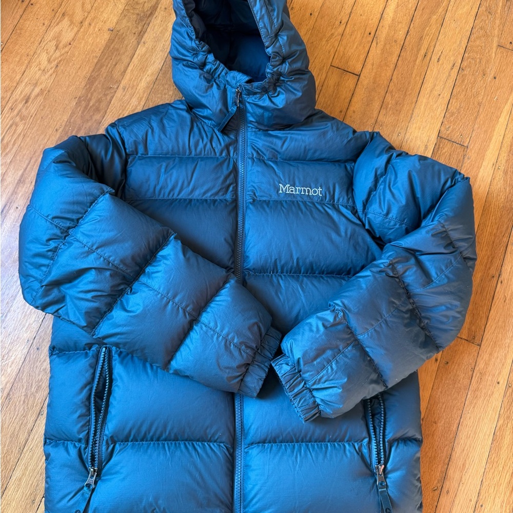 Marmot Teal down kids XL puffer jacket 700 fill